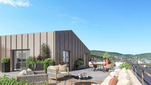 Perspective extérieure Perspective attique Projet immobilier 3D perspective 3D perspective pour l'immobilier haut de gamme