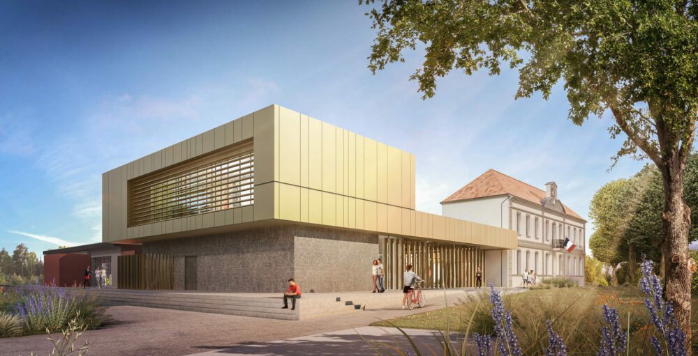 Concours d'architecture, image de concours , perspective de concours, projet contemporain, XTO Architectes